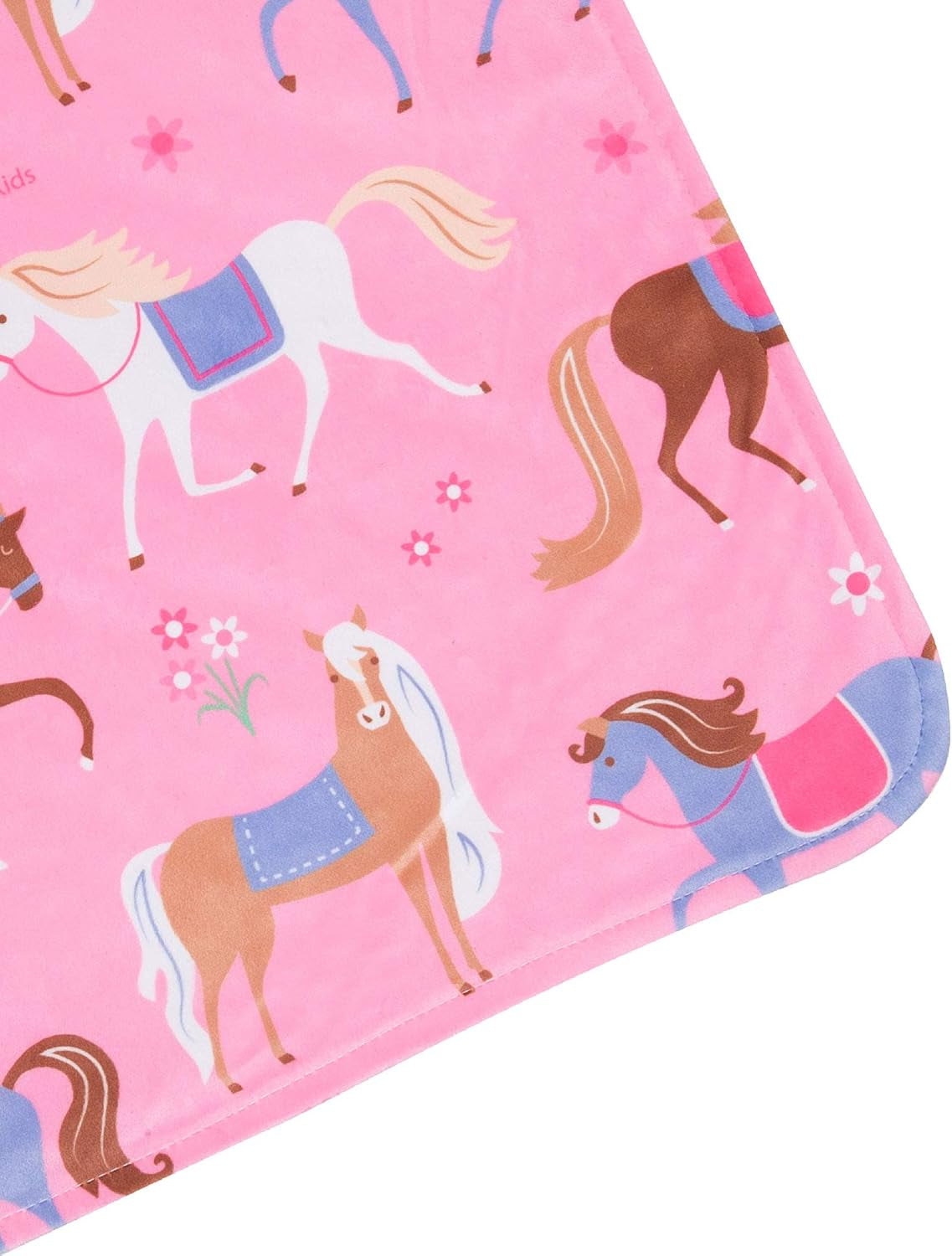 Plush Throw Blanket for Toddler Boys and Girls, Perfect Size for Daycare and Ideal for Travel, Super Soft Throw Blankets Measures 39.5 X 28 X 0.5 Inches (Horses)